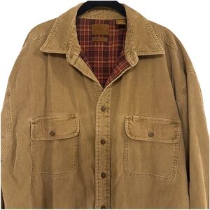 St. John’s Bay Corduroy Chore Jacket Flannel Plaid Lined Workwear Men’s XL